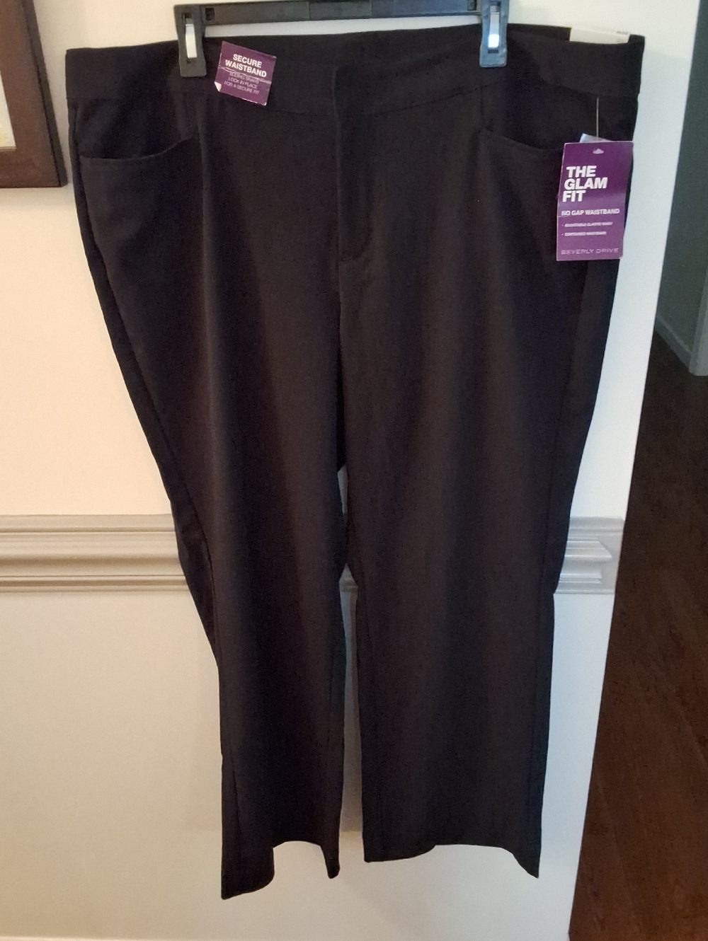 Beverly Drive Black Boot-Cut Dress Pants